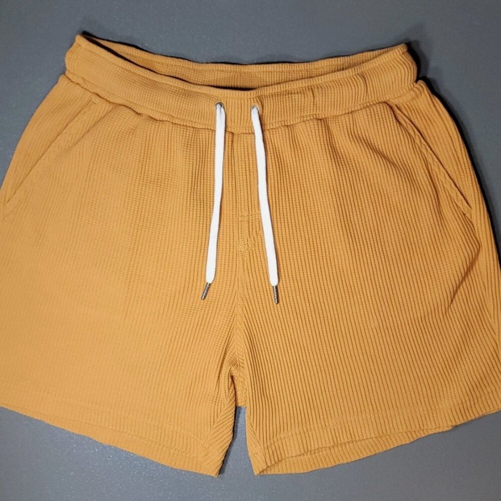 Dandy Del Mar The Cannes Shorts Mens Large Brown Burnt Sienna Waffle Knit Beach